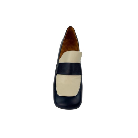 Chie Mihara Heeled Loafers with Color Blocked Leather - Picture 5 of 5